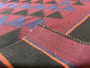 Afghan Kilim hand knotted rug. 380 x 145cm - 4