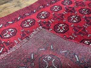 Afghan Bukhara hand knotted wool rug - 4