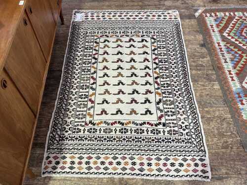 Afghan Soumak hand knotted rug