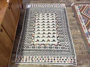 Afghan Soumak hand knotted rug