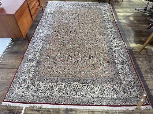 Large Vintage Persian hand knotted Shah Abbas Nain rug
