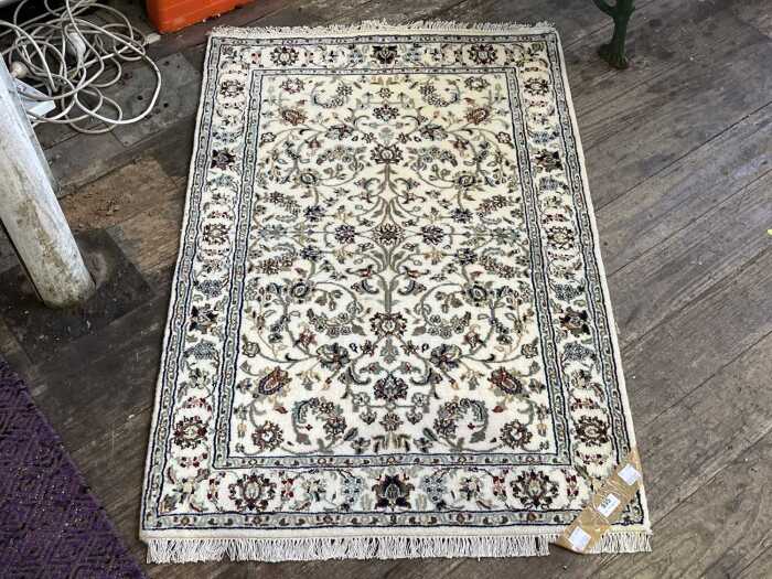 Persian Silk inlaid Nain rug
