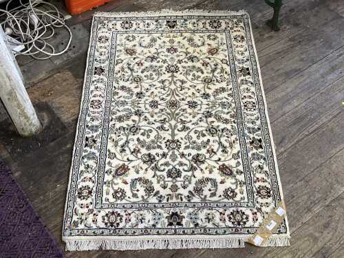 Persian Silk inlaid Nain rug