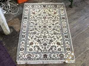 Persian Silk inlaid Nain rug