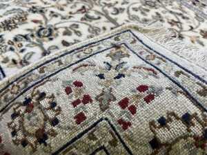 Persian Silk inlaid Nain rug - 4