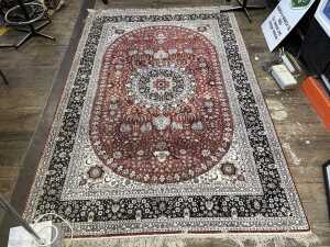 Persian Nain hand knotted silk rug