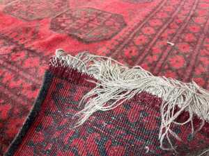 Traditional Afghan hand-knotted wool rug with 'Elephant Foot' design - 4