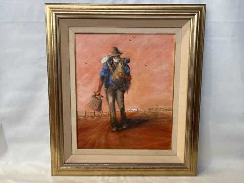 Hugh Sawrey (1919-99), Waltzing Matilda. Oil painting on canvas