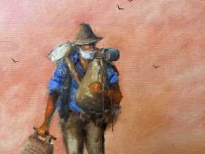 Hugh Sawrey (1919-99), Waltzing Matilda. Oil painting on canvas - 2