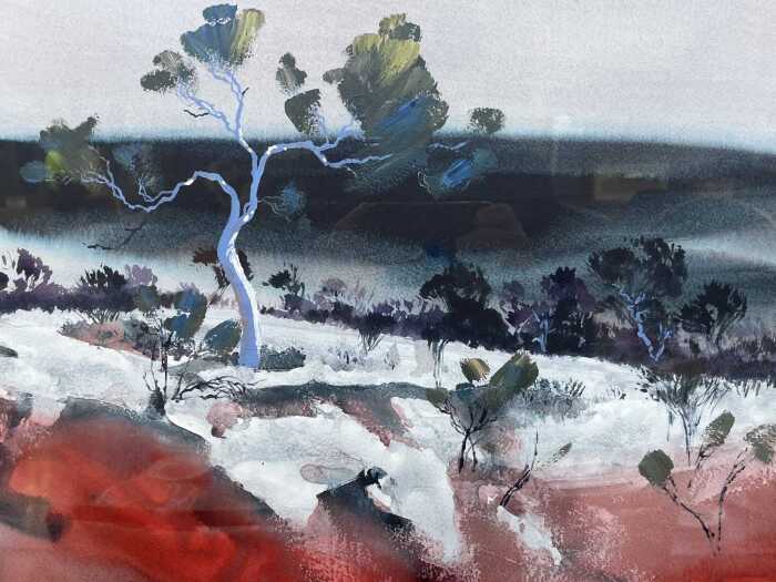 Shane Pickett (1957-2010), Earth Spirit. Watercolour and gouache painting on paper