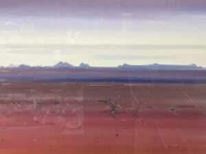John Borrack (1933-), Red Desert, Mt Isa, 1987. Watercolour and gouache painting on paper