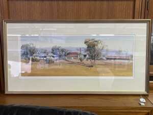John Borrack (1933-), Plenty Valley Farm, Mernda, 1988. Watercolour and gouache painting on paper