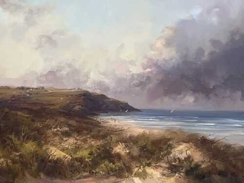 Chris Kandis (1966-), Stormy Day, Long Reef, Sydney, 2000. Oil painting on board