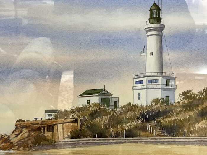 Gaye Bonham (1942-) Pt. Lonsdale. Watercolour painting on paper