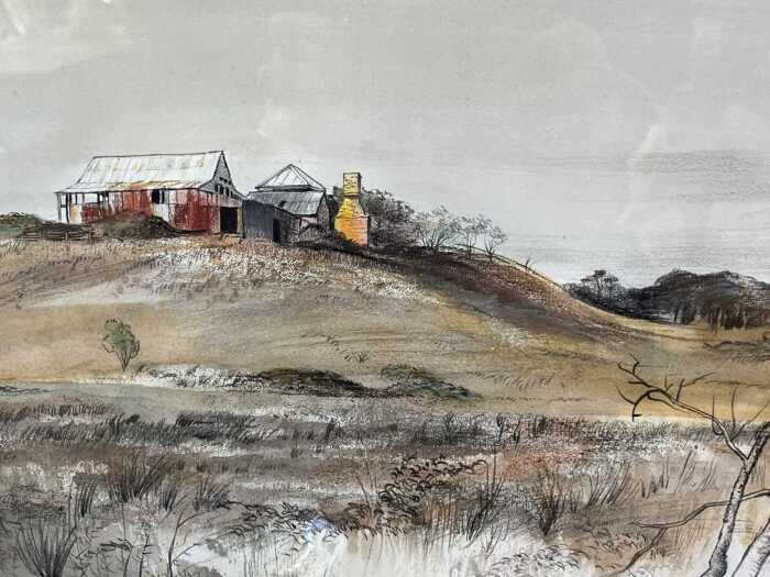 Kenneth Jack (1924-2006), Yellingbo, Vic, 1969. Watercolour, pastel and charcoal on paper