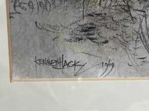 Kenneth Jack (1924-2006), Yellingbo, Vic, 1969. Watercolour, pastel and charcoal on paper - 4