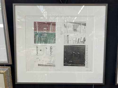 Peter Bond (1952-), Old House, 1981, 15/30. Coloured etching on paper