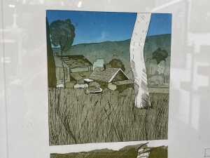Peter Bond (1952-), A House in the Hills, 1981, 15/30. Coloured etching on paper - 2