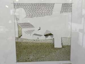 Peter Bond (1952-), A House in the Hills, 1981, 15/30. Coloured etching on paper - 3