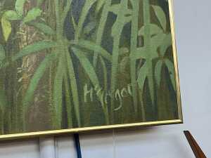 Alasdair Ian McGregor (1954-), Strangler Fig and Bangalow Palm. Oil painting on canvas - 3