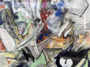 Zoe Ellenberg (1973-), abstract, 2019. Mixed media on paper - 2