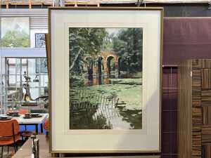 Charles Bush (1919-1989), The Lily Pond, Hampstead Heath, 1979. Watercolour painting on paper