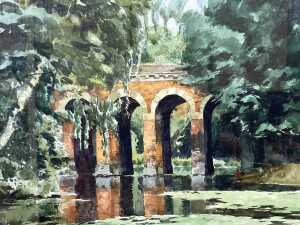 Charles Bush (1919-1989), The Lily Pond, Hampstead Heath, 1979. Watercolour painting on paper - 2