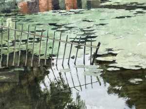 Charles Bush (1919-1989), The Lily Pond, Hampstead Heath, 1979. Watercolour painting on paper - 3