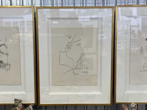 After Jean Cocteau, Les Amoureux, 140/150. Lithographic print on paper