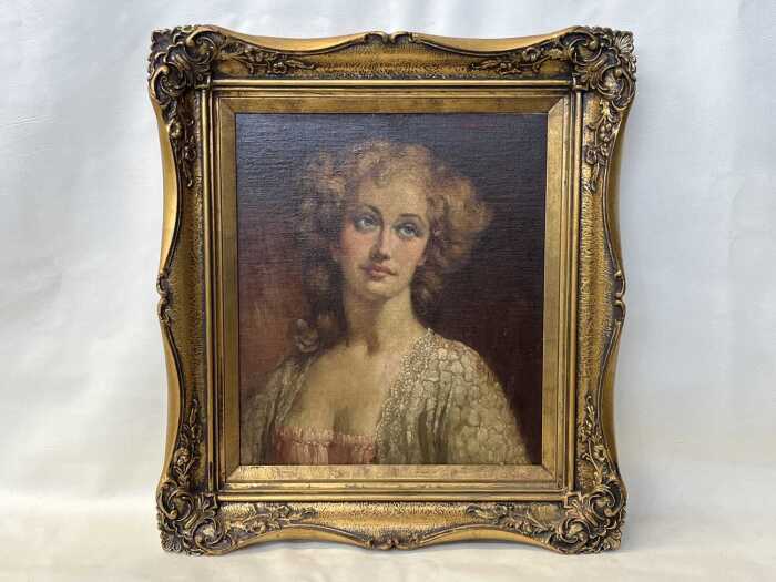 Norman Lindsay (1879-1969), portrait of a lady. Oil painting on canvas