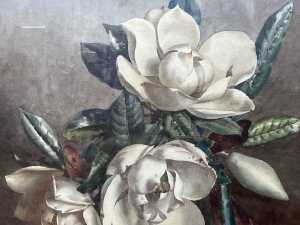 Allan Thomas Bernaldo (1900-1988), still life with magnolias. Watercolour painting on paper - 2
