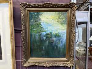 E. C. Cameron, after Monet's Waterlilies, 1987. Oil painting on board