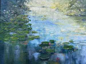 E. C. Cameron, after Monet's Waterlilies, 1987. Oil painting on board - 2