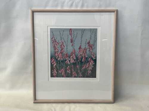 Aileen Brown (1946-), Pink Heath, 1990, 12/50. Lioncut print on paper