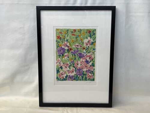 Giuseppe Capineri (1923-1994), floral image, 1983, 21/100. Lithographic print on paper