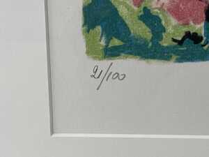 Giuseppe Capineri (1923-1994), floral image, 1983, 21/100. Lithographic print on paper - 4