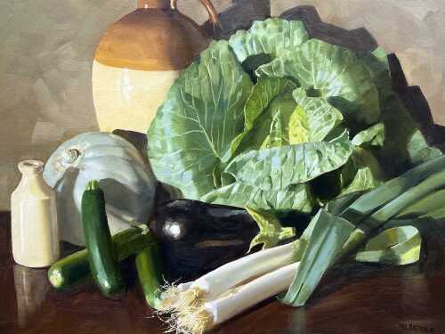 Hal Barton, Still Life, 1998. Oil painting on board