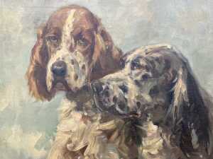 Ambrose Griffin (1912-1980), pair of cocker spaniels. Oil painting on board - 2