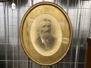 Alfred Bock (1834-1921), portrait of a man, late 19th century. Carbo-platinite photographic print on paper