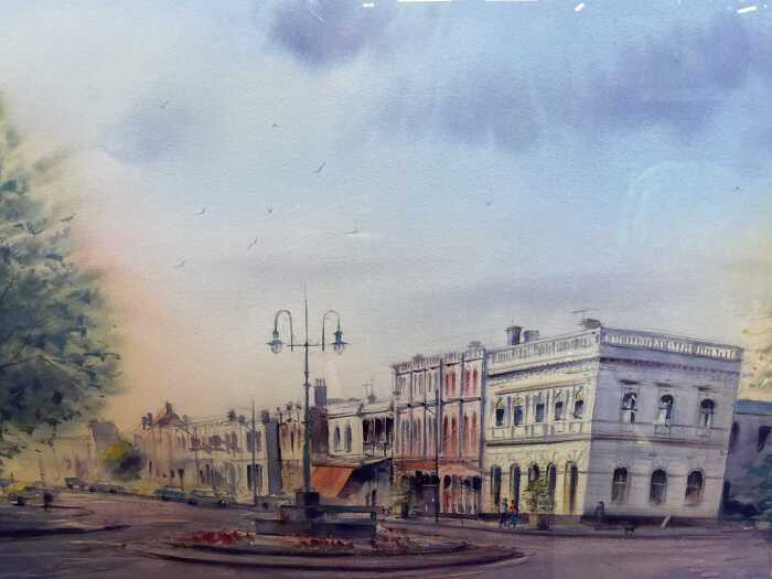 Bryan Fitzgerald, Nelson Place, Williamstown. Watercolour painting on paper