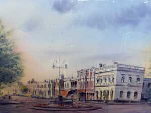Bryan Fitzgerald, Nelson Place, Williamstown. Watercolour painting on paper