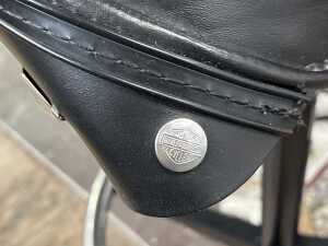Set of four bar stools with motorcycle style seats - 3