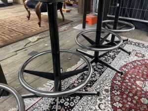 Set of four bar stools with motorcycle style seats - 4