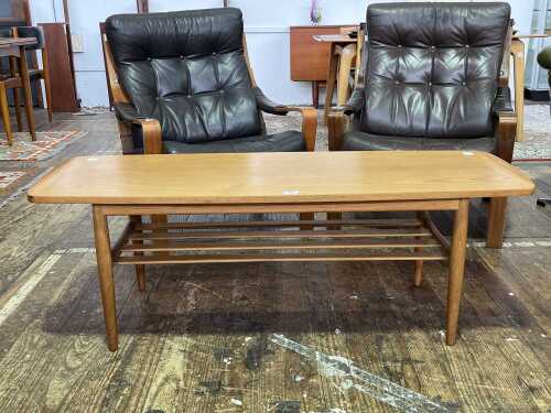 Parker mid-century teak coffee table