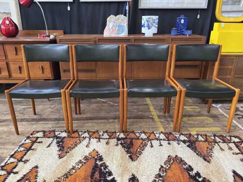 Set of four mid-century dining chairs