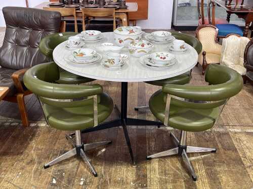 Ultra Furniture Mid-century five piece dining suite