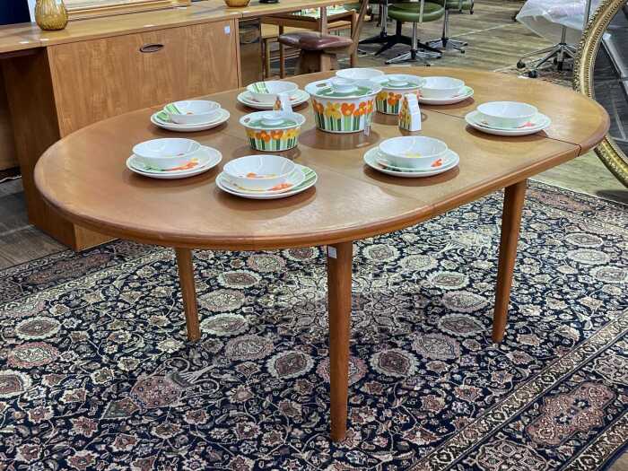 Parker mid-century teak extension dining table