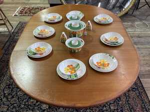 Parker mid-century teak extension dining table - 2