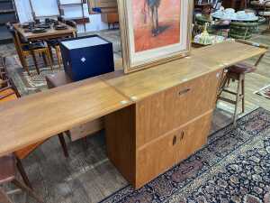 Mid-century teak record cabinet/bar - 2