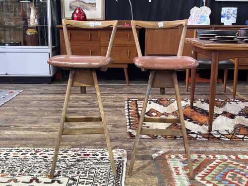 Pair of T.H. Brown "Danish" bar stools